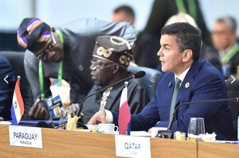 Presidente do Paraguai está participando do encontro do G20, no Rio de Janeiro. Foto: Agência IP