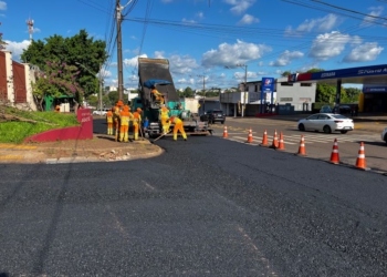 Obras em andamento. Foto: PMFI