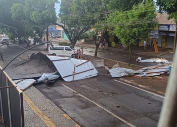 Estragos causados pelo temporal em Foz do Iguaçu. Foto: PMFI