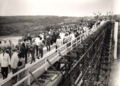 Foto da construção da Ponte da Amizade divulgada pela Receita Federal