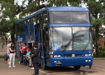 Ônibus apreendido. Foto: divulgação